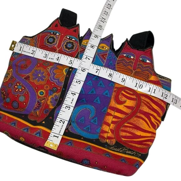Laurel Burch Colorful Cat Lover’s Canvas Handbag - Picture 8 of 8